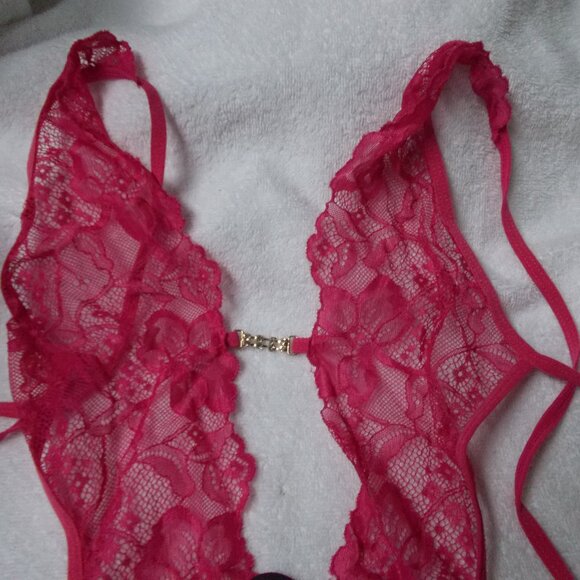 NWT Hot Pink Avidlove lace bodysuit XXL - Picture 3 of 7